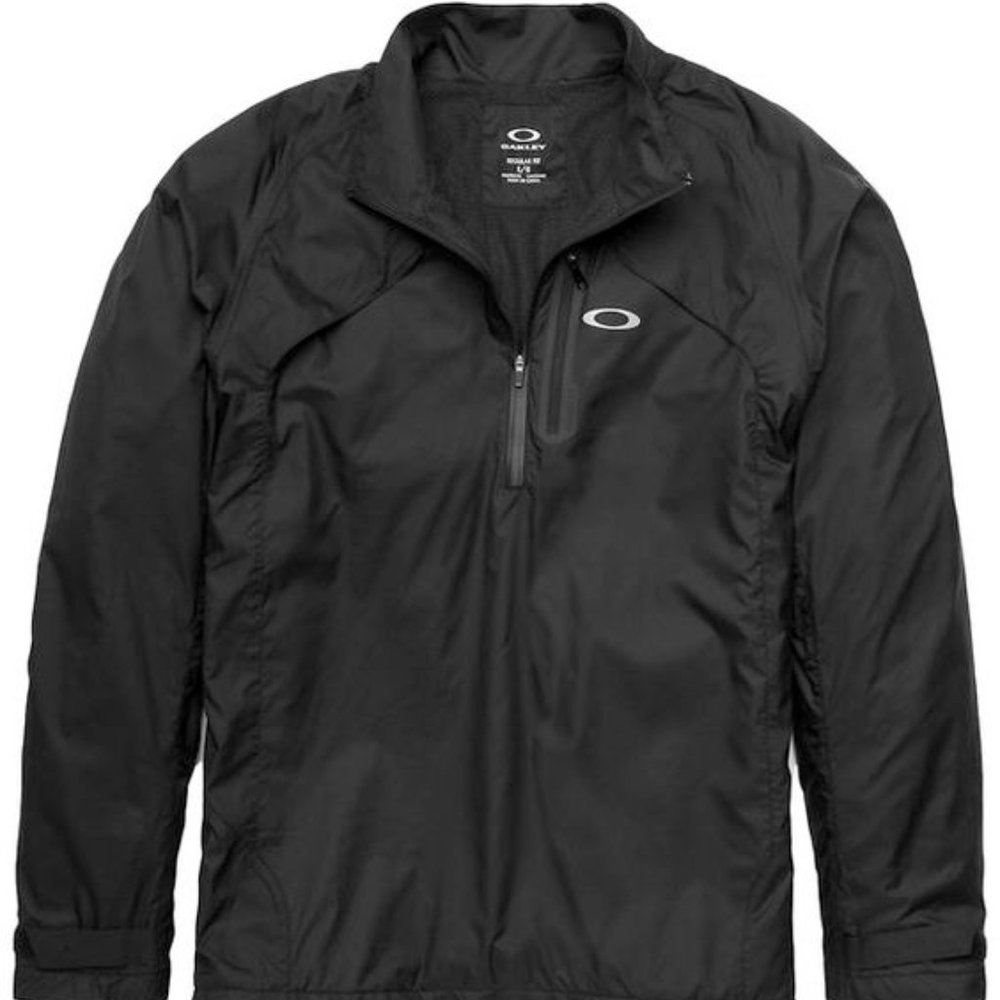Oakley Black Half Zip Windbreaker ("Don't Get Wind Shirt")